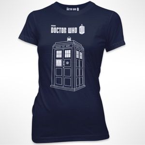 Doctor Who Tardis Graphic Blue T-Shirt Mens Small